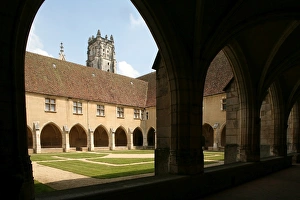 Royal Monastery of Brou cloister, Bourg-en-Bresse, Ain, France, Europe Royal Monastery of Brou cloister, Bourg-en-Bresse, Ain, France, Europe