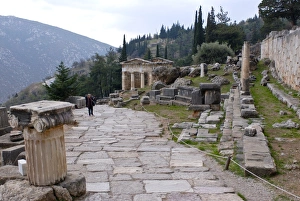 The ruins of ancient Delphi, UNESCO World Heritage Site, Greece, Europe The ruins of ancient Delphi, UNESCO World Heritage Site, Greece, Europe