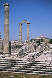 Colorful Mediterranean Landscape Prints: Ruins of Didyma