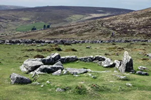 Ruins of early Bronze Age house, about 3500 years old, Grimspound, Dartmoor National Park Ruins of early Bronze Age house, about 3500 years old, Grimspound, Dartmoor National Park