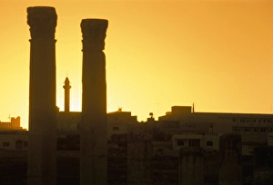 Jerash Ruins Prints: Ruins at sunset
