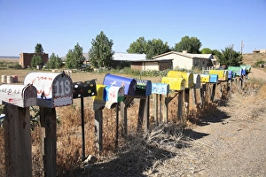 Rural Mailboxes, Galisteo, New Mexico, United States of America, North America Rural Mailboxes, Galisteo, New Mexico, United States of America, North America
