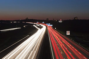 Rush hour on the A8 Autobahn, Stuttgart, Baden Wurttemberg, Germany, Europe Rush hour on the A8 Autobahn, Stuttgart, Baden Wurttemberg, Germany, Europe