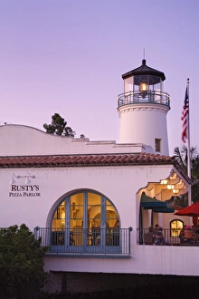 Rustys Pizza Parlor Print, Santa Barbara Harbor