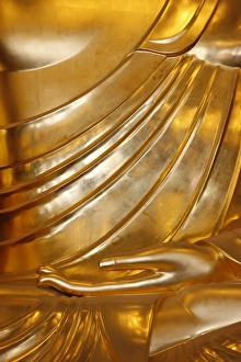 Golden Temple Prints: Sakyamuni Buddha Print, Jogyesa Temple Main Hall, Seoul