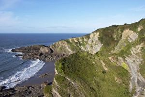 Blue Sky Travel Destinations Prints: Samsons Bay, Ilfracombe, Devon, England, United Kingdom, Europe
