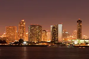 San Diego skyline at dusk from Coronado Island, California, United States of America San Diego skyline at dusk from Coronado Island, California, United States of America
