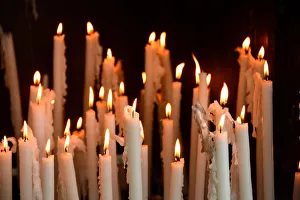 Sanctuary candles, Lourdes, Hautes Pyrenees, France, Europe Sanctuary candles, Lourdes, Hautes Pyrenees, France, Europe