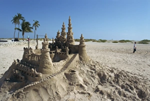 Outdoor Recreation Ideas Prints: Sand castle on the beach