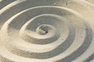 Geometric Shapes Prints: Sand spirals