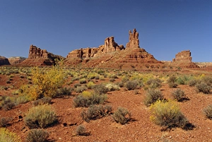 Clear Blue Sky Landscapes Prints: Sandstone monoliths