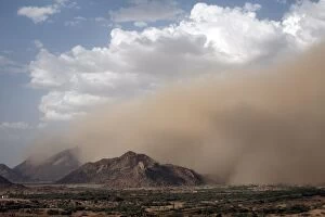 Related Images Collection: A sandstorm near the Sudanese border, Eritrea, Africa