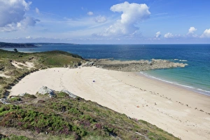 Blue Horizon Photography Prints: Sandy beach at Cap Frehel, Cotes d Armor, Brittany, France, Europe