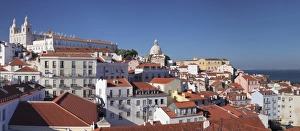 Santa Luzia viewpoint, Sao Vicente de Fora monastery, National Pantheon, Alfama district Santa Luzia viewpoint, Sao Vicente de Fora monastery, National Pantheon, Alfama district