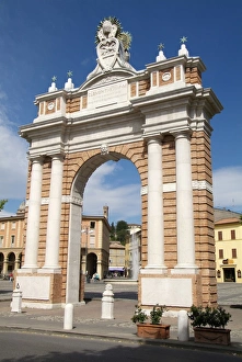Italy Old Town Photography Prints: Santarcangelo di Romagna, old town, Adriatic coast, Emilia-Romagna, Italy, Europe