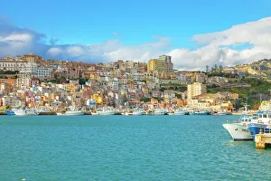 Europe Coastal Towns Prints: Sciacca harbour, Sciacca, Agrigento district, Sicily, Italy, Mediterranean, Europe