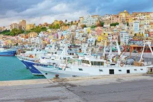 Mediterranean Coastline Images Prints: Sciacca harbour, Sciacca, Agrigento district, Sicily, Italy, Mediterranean, Europe