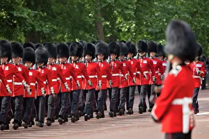 Scots Guards marching along The Mall, Trooping the Colour, London, England Scots Guards marching along The Mall, Trooping the Colour, London, England