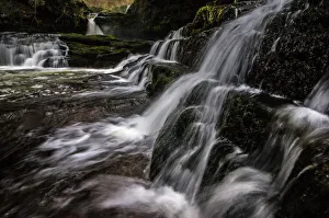 Sgwd Isaf Clun-Gwyn waterfall, Pontneddfechan, Powys, Wales, United Kingdom, Europe Sgwd Isaf Clun-Gwyn waterfall, Pontneddfechan, Powys, Wales, United Kingdom, Europe