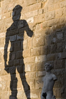 Famous Statues In Europe Prints: Shadow of statue of David