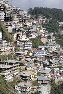 Images Dated 1st August 2008: Shimla Print - Panoramic View of the Hill Station