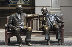Sir Winston Churchill and President Eisenhower in Mayfair, London, England, United Kingdom Sir Winston Churchill and President Eisenhower in Mayfair, London, England, United Kingdom