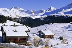 Swiss Alps Landscape Prints: Ski resort