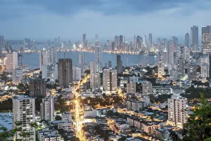 Skyline of downtown Cartagena city showing modern apartment blocks in the Bocagrande neighbourhood Skyline of downtown Cartagena city showing modern apartment blocks in the Bocagrande neighbourhood