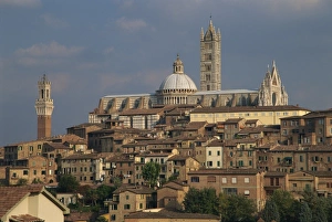 European Landmarks In Italy Prints: The skyline of Siena