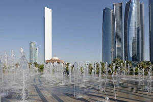 Middle East Architecture Photos Prints: Skyscraper ADNOC Headquarters, 342 m, Abu Dhabi, United Arab Emirates, Middle East