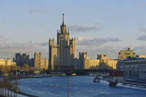 Russian Cityscape Prints: Skyscraper by the Moskva River