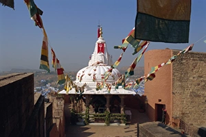 Rajasthan Hindu Temples Prints: Small Hindu temple complex in fort grounds
