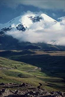 The snow capped Mount Chimborazo in Ecuador, South America The snow capped Mount Chimborazo in Ecuador, South America