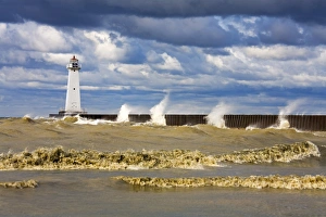 US Coastline Photography Prints: Sodus Outer Lighthouse, Sodus Point, Greater Rochester Area, New York State