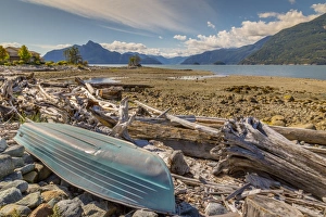 How Sound and overturned boat at Furry Creek off The Sea to Sky Highway near Squamish How Sound and overturned boat at Furry Creek off The Sea to Sky Highway near Squamish