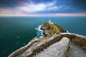 Great Britain Lighthouses Prints: South Stack Lighthouse at sunset