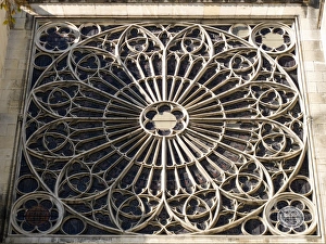 South transept rose window exterior, Troyes Cathedral, Champagne-Ardenne, France, Europe South transept rose window exterior, Troyes Cathedral, Champagne-Ardenne, France, Europe