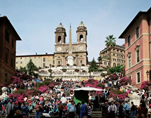 Prints of Spanish Steps, Rome, Lazio, Italy, Europe Rome Prints: Spanish Steps Print, Rome, Italy