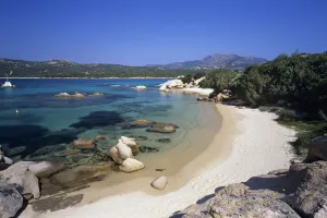 Spiaggia dell Elefante beach, Cala di Volpe, Costa Smeralda, Sardinia, Italy Spiaggia dell Elefante beach, Cala di Volpe, Costa Smeralda, Sardinia, Italy