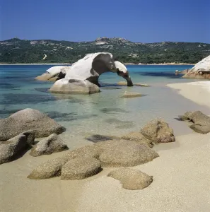 Spiaggia dell Elefante beach and the elephant rock, Cala di Volpe, Costa Smeralda Spiaggia dell Elefante beach and the elephant rock, Cala di Volpe, Costa Smeralda