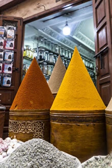Medina of Marrakesh Collection: Spice shop in a souk, Marrakech, Morocco, North Africa, Africa