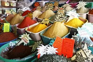 Gabes Collection: Spices on stall in market of Souk Jara, Gabes, Tunisia, North Africa, Africa