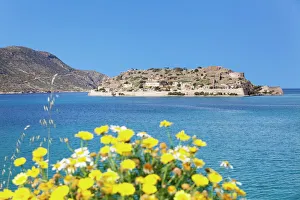 Spinalonga Island (Kalidon), former leper colony, Gulf of Mirabello, Lasithi, Eastern Crete, Crete, Greek Islands Spinalonga Island (Kalidon), former leper colony, Gulf of Mirabello, Lasithi, Eastern Crete, Crete, Greek Islands