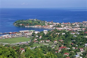 Prints of St. George s, Grenada, Caribbean, West Indies Related Prints: St. George's Print - Aerial View of Grenada, Caribbean West Indies