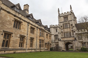 Prints of St. Johns Quad, Magdalen College, Oxford, Oxfordshire, England, United Kingdom, Europe Oxford Prints: St. Johns Quad Print, Magdalen College, Oxford