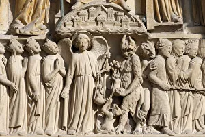 St. Michael weighing the souls, Portal of the Last Judgement, Western facade St. Michael weighing the souls, Portal of the Last Judgement, Western facade