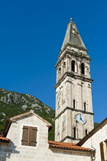 Montenegro UNESCO Site Prints: St. Nicholas belltower, Perast, Bay of Kotor, UNESCO World Heritage Site