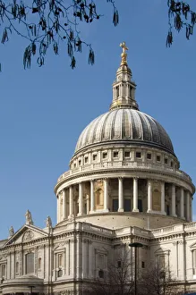 UK Landmarks Prints: St. Pauls Cathedral, City of London, London, England, United Kingdom, Europe