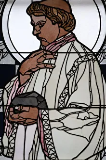 Stained glass by Koloman Moser of Saint Stephen, Am Steinhof church (Church Leopold) Stained glass by Koloman Moser of Saint Stephen, Am Steinhof church (Church Leopold)