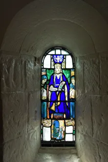 Stained glass windows in St. Margarets Chapel, built between 1124 and 1153 Stained glass windows in St. Margarets Chapel, built between 1124 and 1153